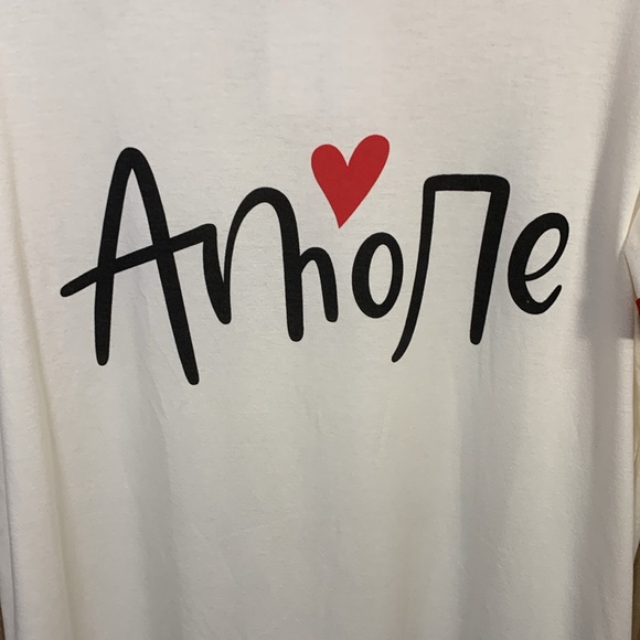 LuLaRoe Style Liv Ringer Tee Red Black White New With Tags Size Large - Picture 2 of 6